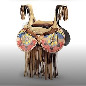 American Girl Kaya's Saddle with the Fringed Blanket.  Retired in 2018.